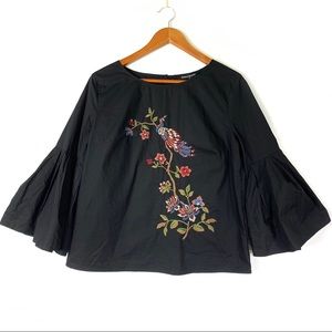 Jealous Tomato embroidered peacock blouse
